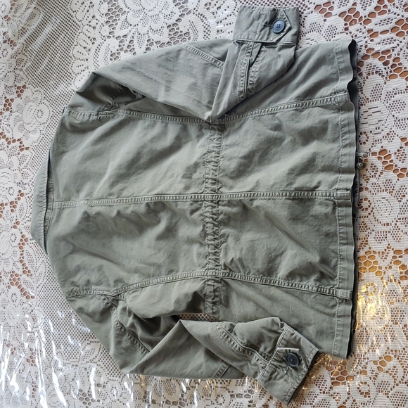 Madewell olive green military button down  distres light jacket S - Picture 6 of 8